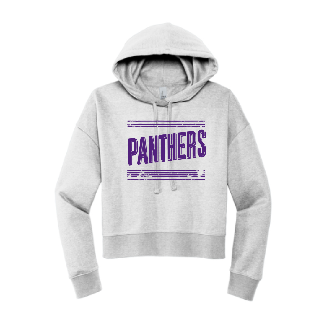 Retro Panthers Cropped Women's Hoodie- District