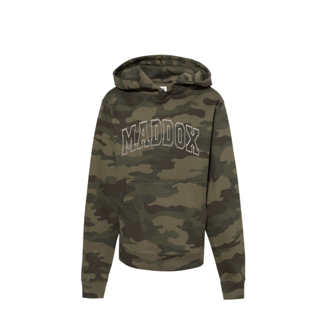 Youth Camo Name Hooded Sweatshirt