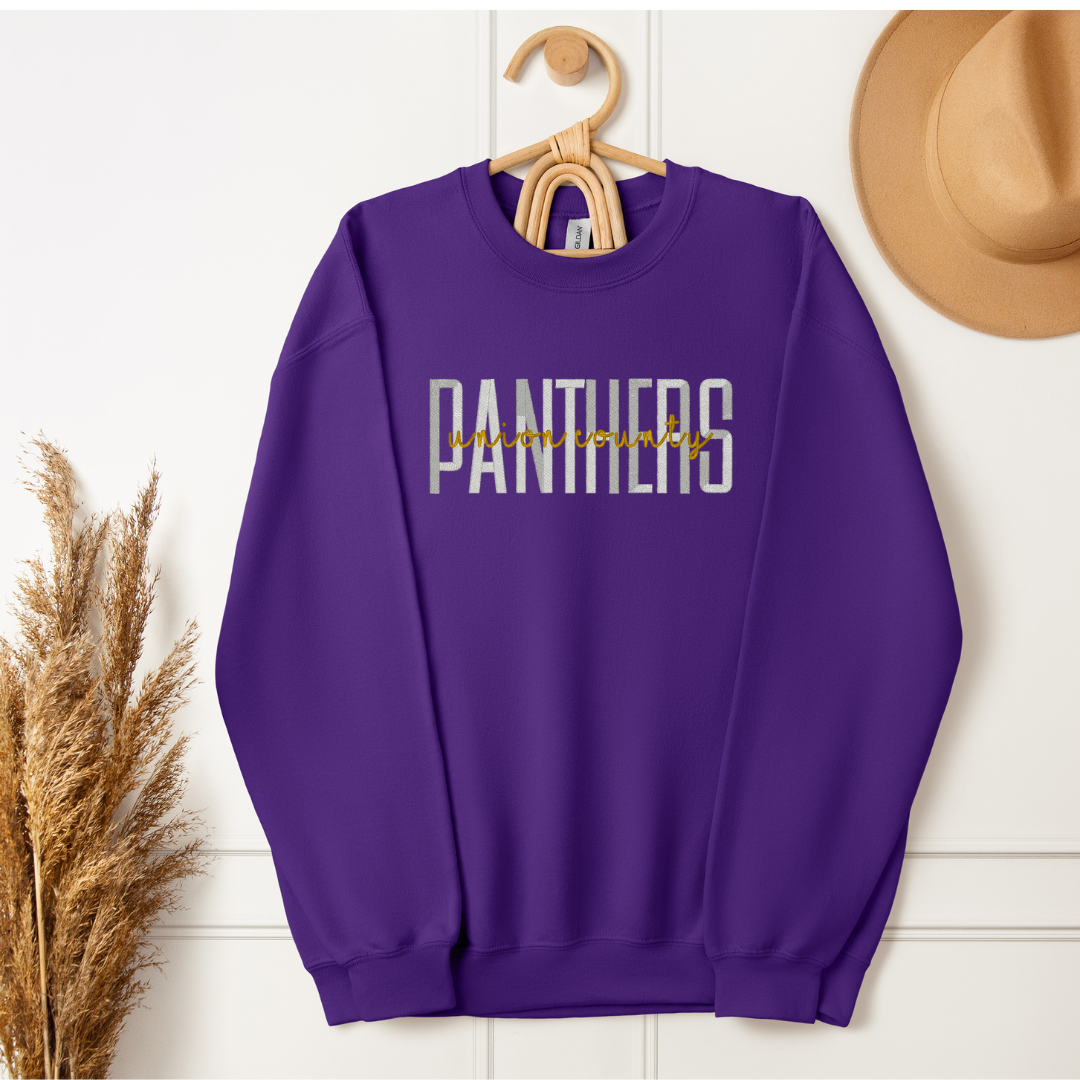 School Spirit Block Crewneck Embroidered