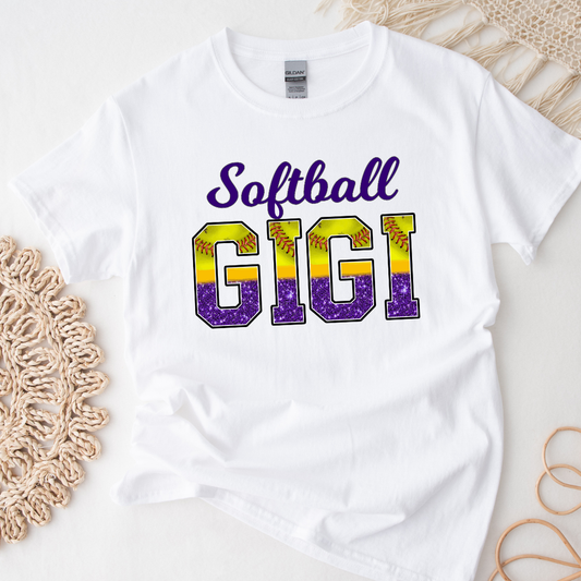 Personalized Purple Softball Top