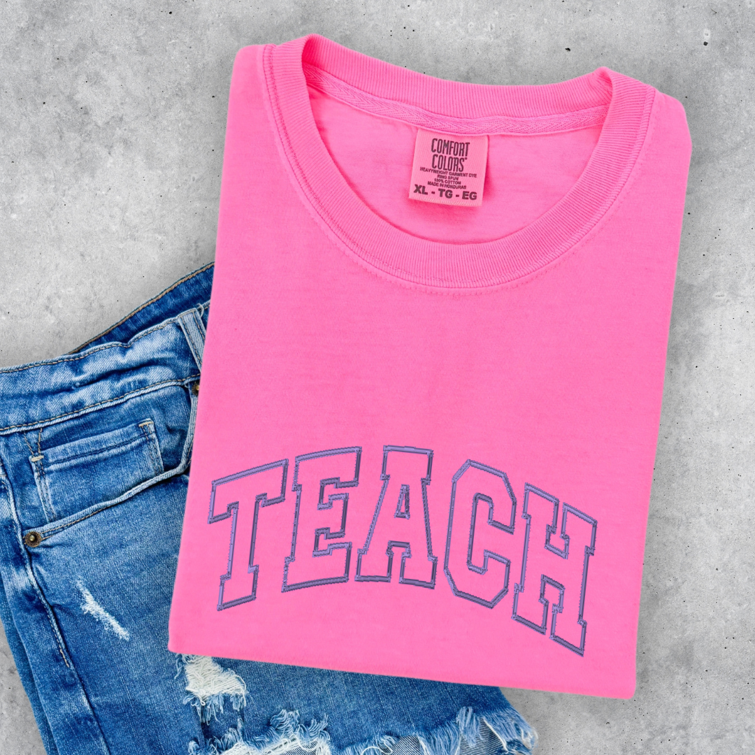 Teach Embroidered CC Tee
