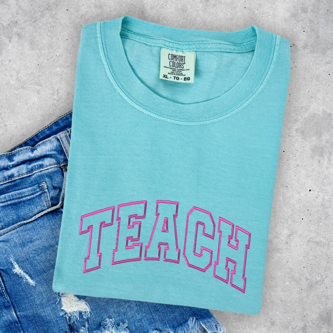 Teach Embroidered CC Tee
