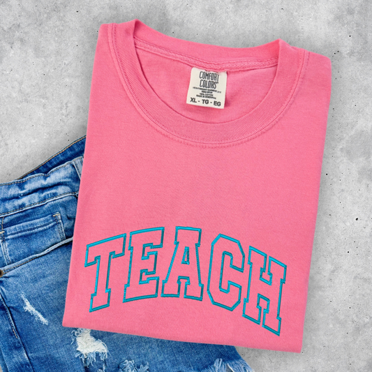 Teach Embroidered CC Tee