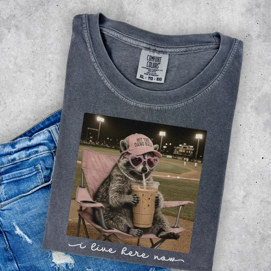 Pink Live Here Now Raccoon- Adult