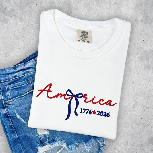 America Bow Embroidered CC Tee