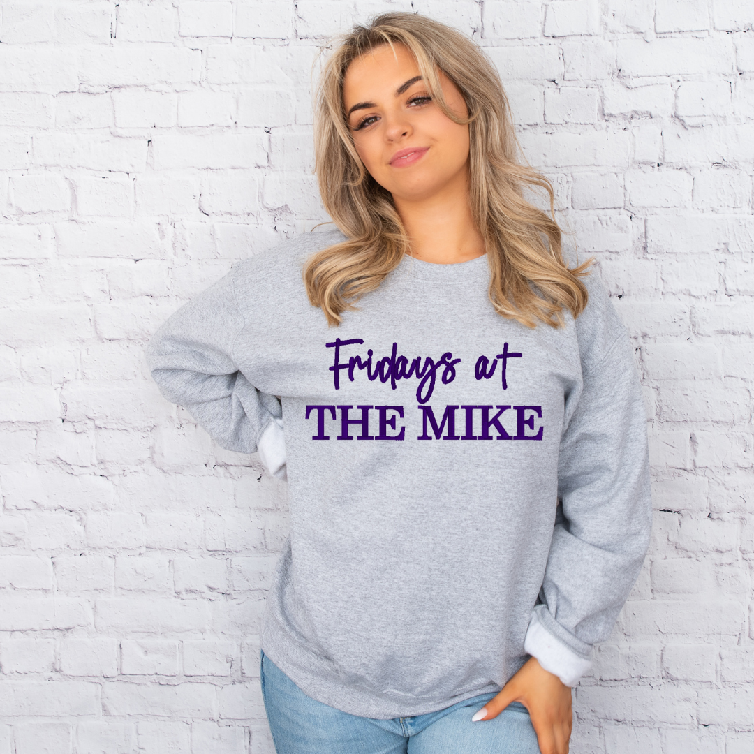 Fridays at The Mike Embroidered Crewneck