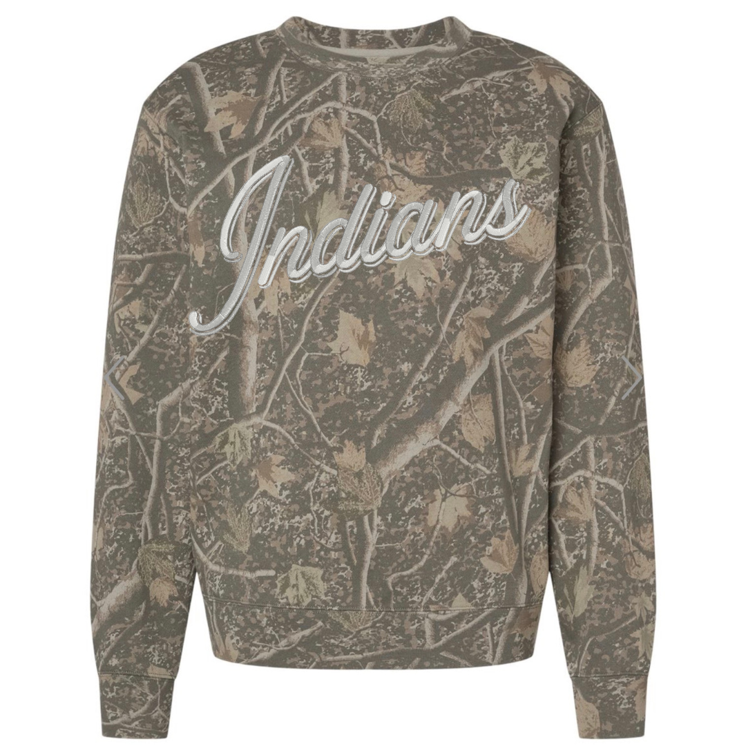 Any Mascot Embroidered Deadwood Camo Crewneck
