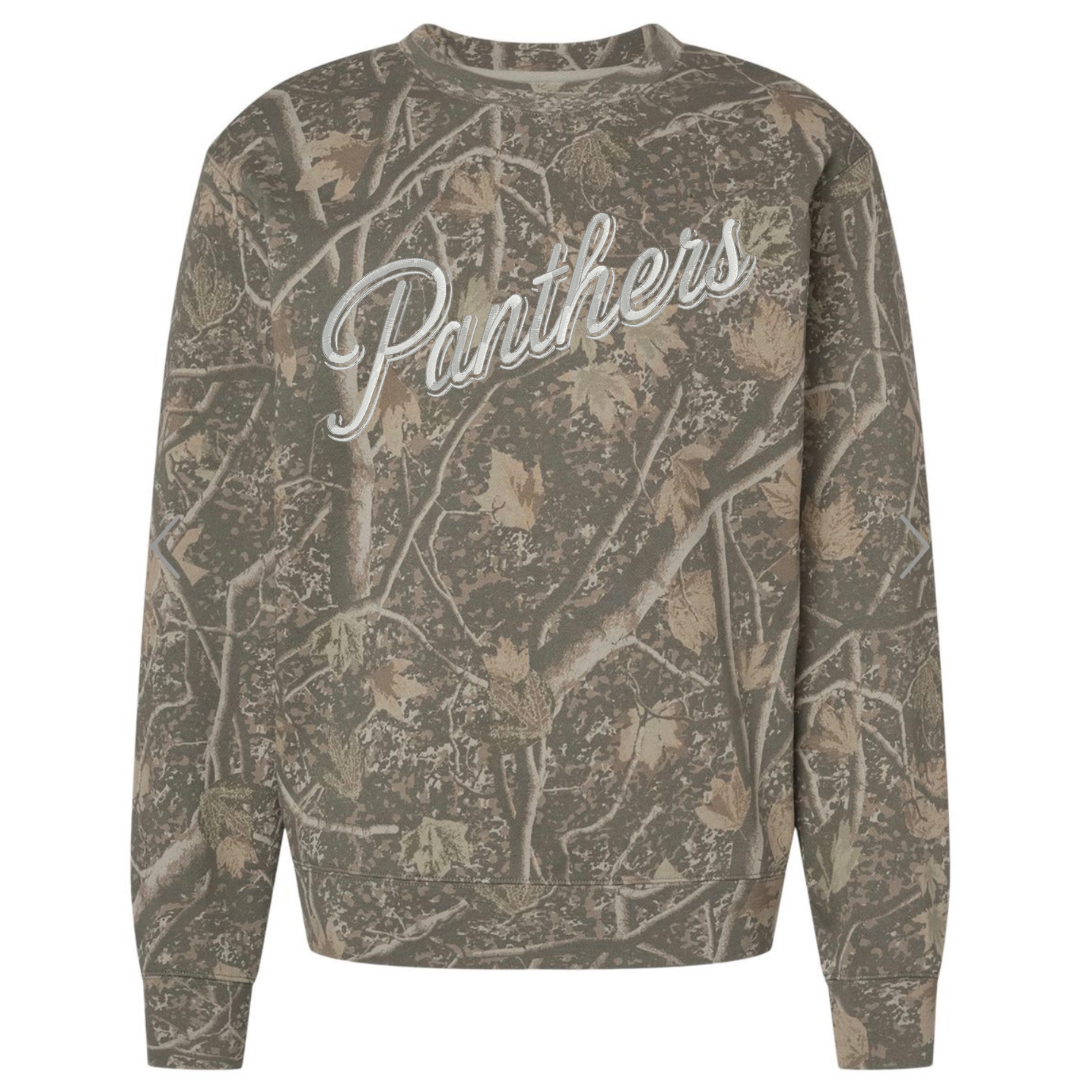 Any Mascot Embroidered Deadwood Camo Crewneck