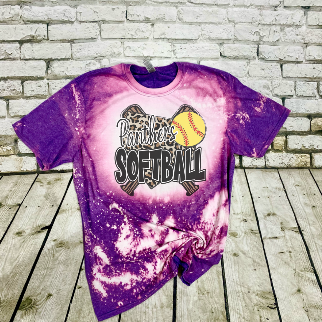 Bleached Panthers Softball Leopard Shirt