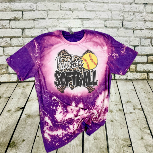 Bleached Panthers Softball Leopard Shirt