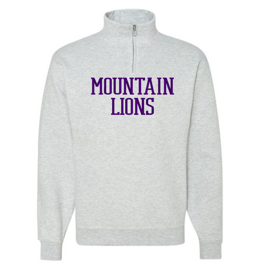 Mountain Lions Embroidered 1/4 Zip Pullover