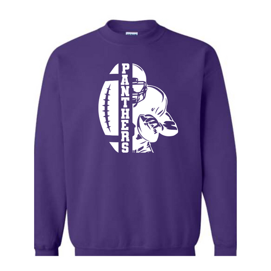 4th Grade Panther Football Adult Crewneck Sweatshirt