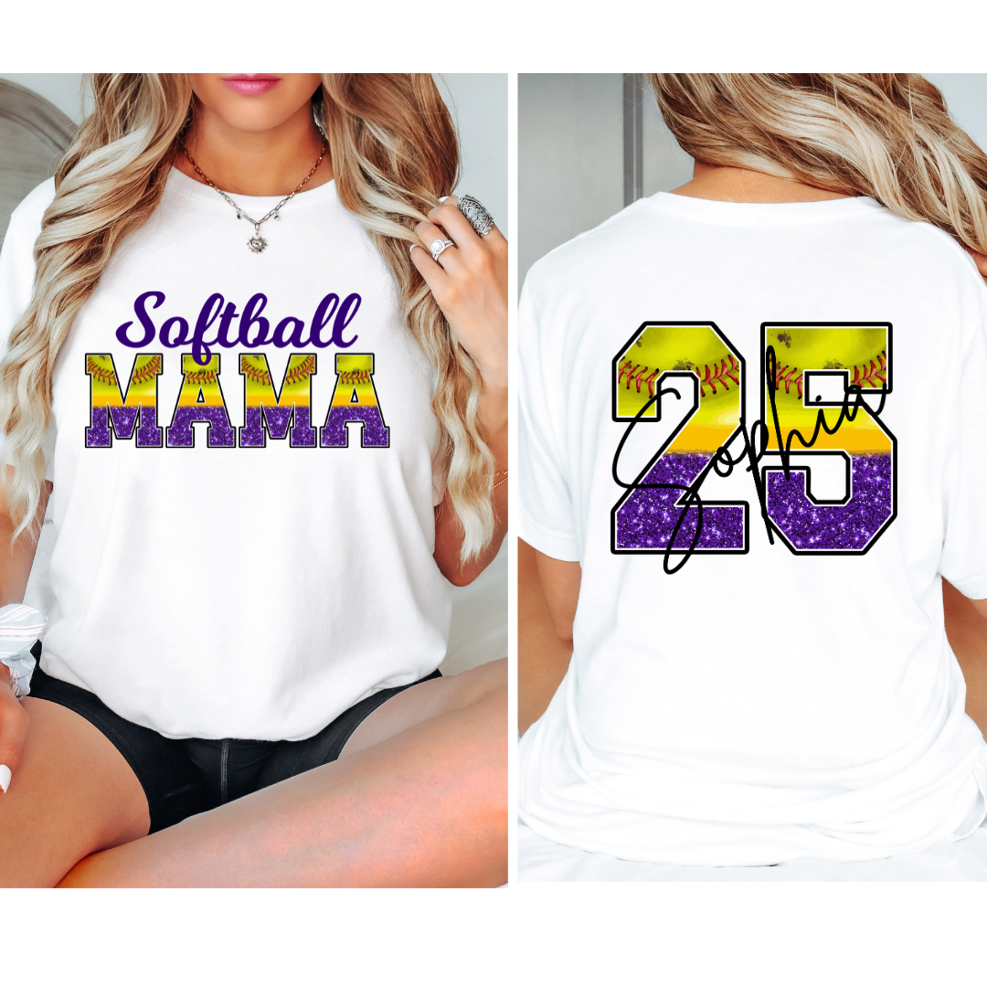 Personalized Purple Softball Top