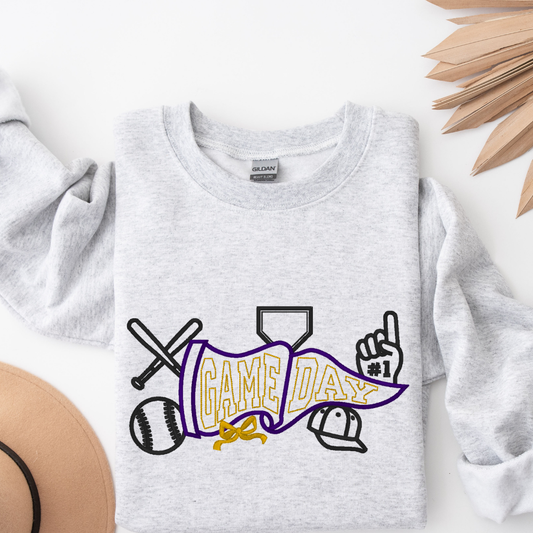 Game Day Baseball/Softball Spirit Embroidered Top