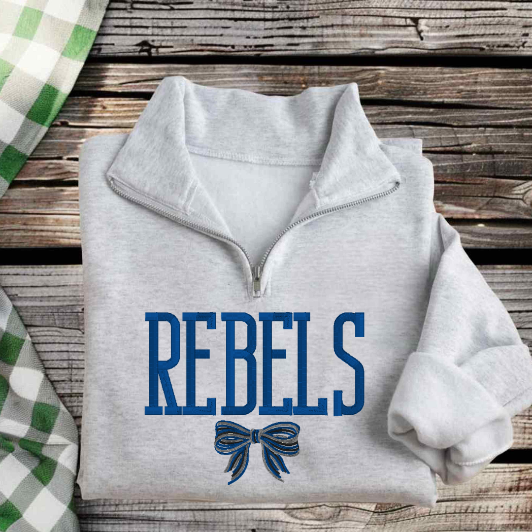 Rebels Bow Embroidered 1/4 Zip