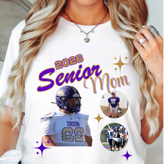 Senior Football Mom Photo Tee