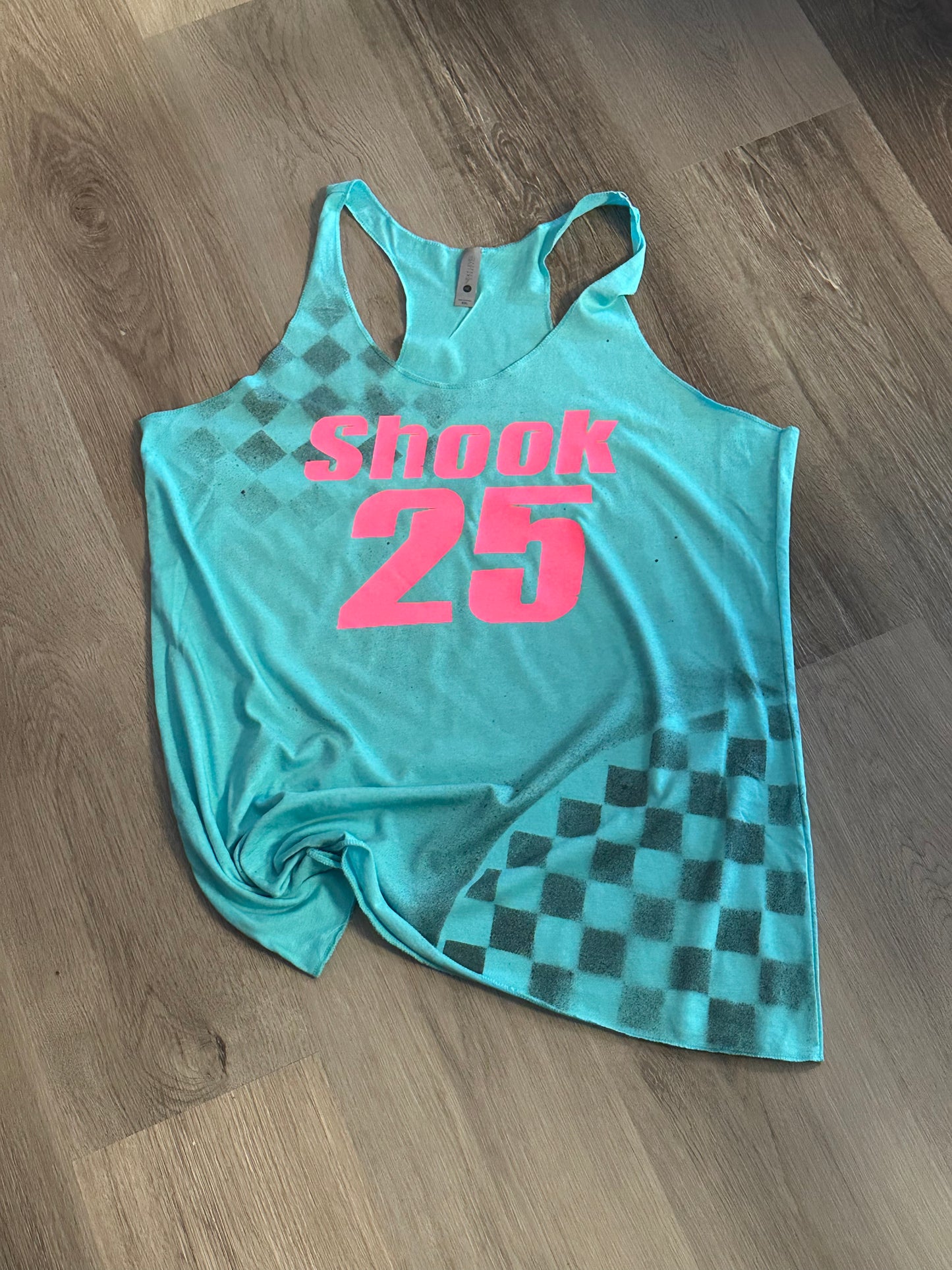 Personalized Checkered Painted Tank Top