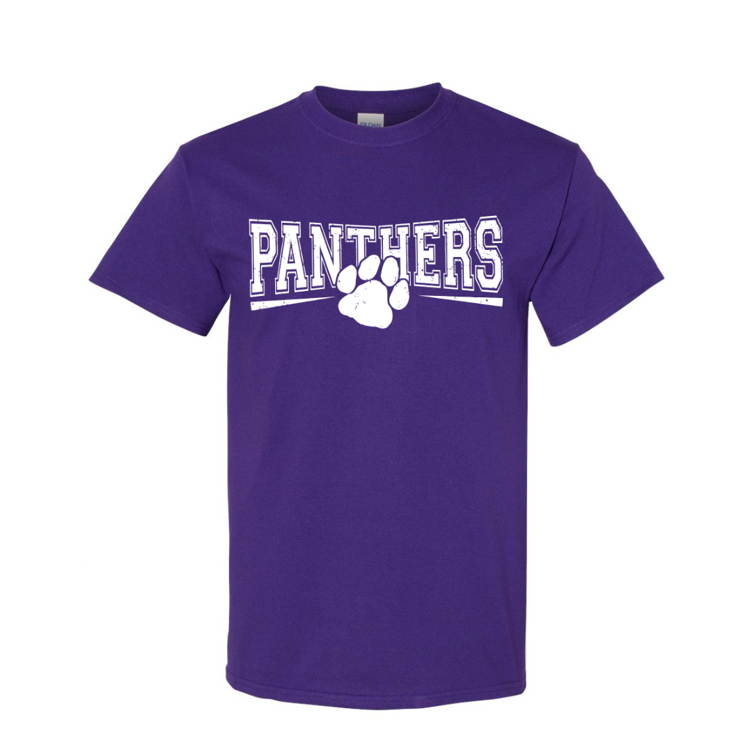 '23 Panthers Distressed Line White-Adult