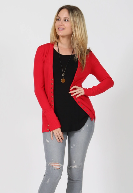 Ruby Snap Button Cardigan