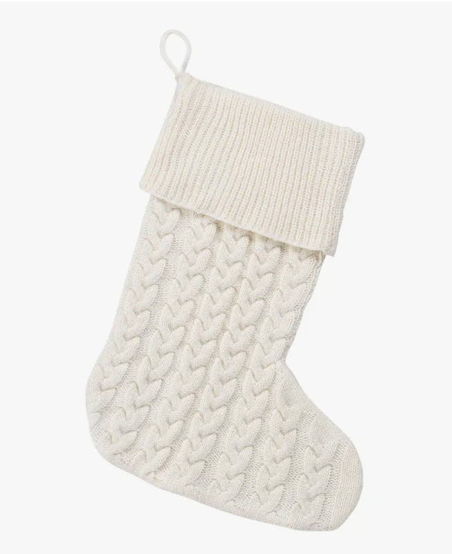 Creme Cable Knit Stocking