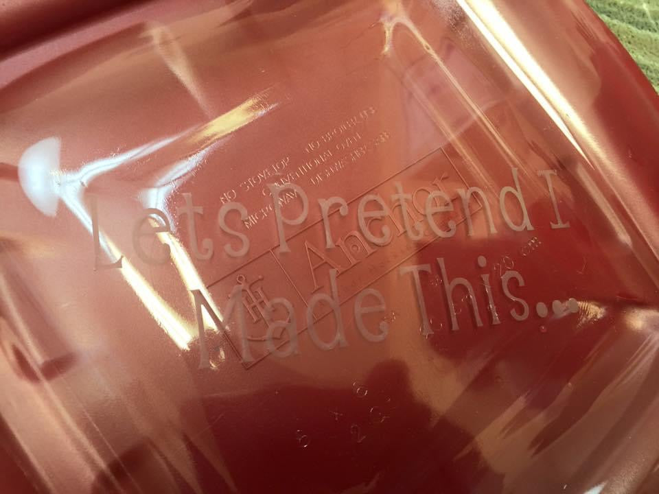 Etched Glass Dish- 13 x 9”